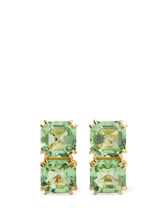 Swarovski: Boucles d'oreilles à clip Millenia - Vert - women_0 | Luisa Via Roma