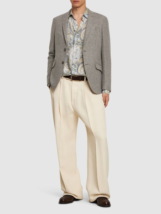 Etro: Wool & cashmere blazer - men_1 | Luisa Via Roma