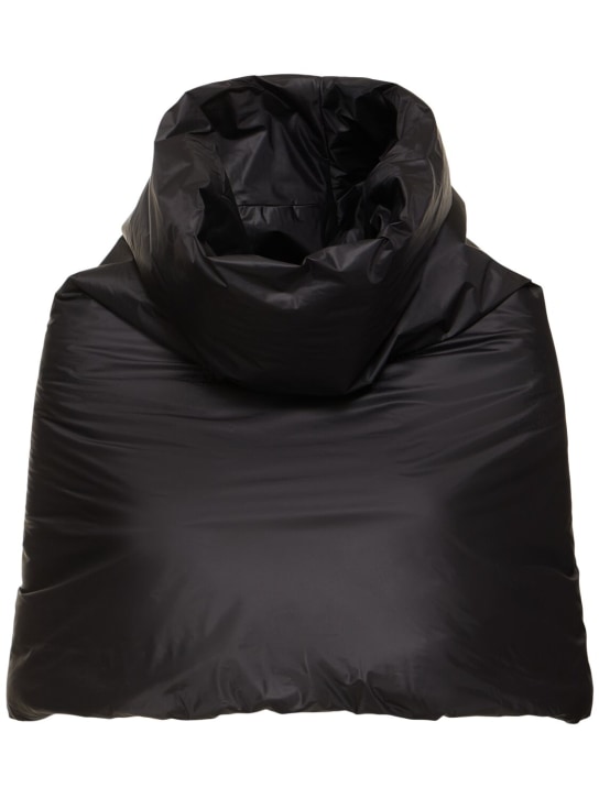 Rick Owens: Padded nylon cowl - Black - women_0 | Luisa Via Roma