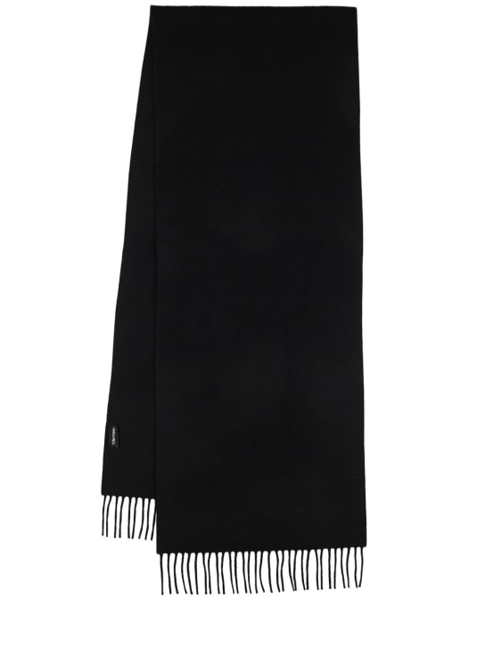 Tom Ford: Beaver Day cashmere scarf - Black - men_0 | Luisa Via Roma