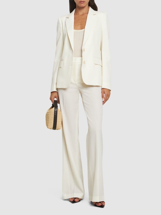 Stella McCartney: Weite Hose aus Wollmischung - Creme - women_1 | Luisa Via Roma