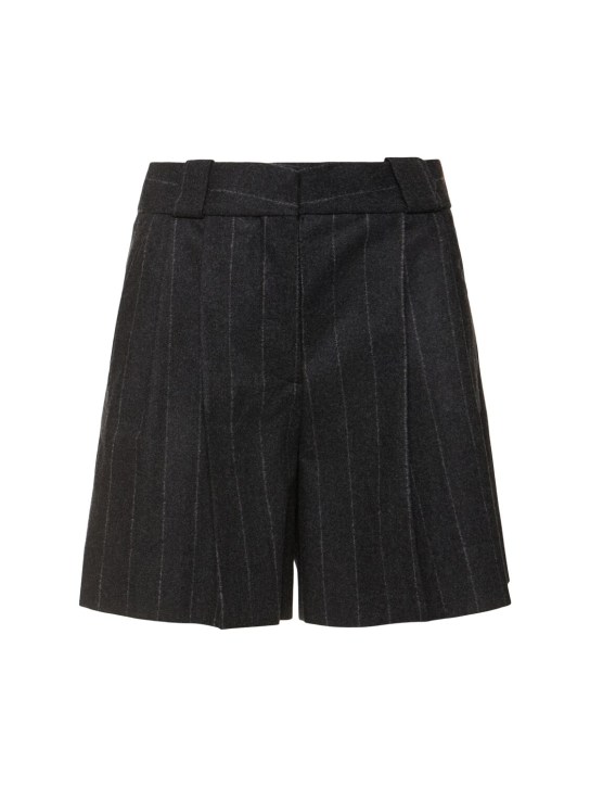 Blazé Milano: Ferien Fell pinstriped Bermuda shorts - Grey - women_0 | Luisa Via Roma