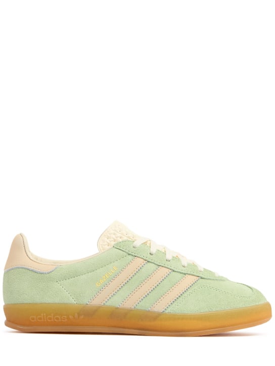 adidas Originals: Gazelle Indoor运动鞋 - 绿色/黄色 - women_0 | Luisa Via Roma