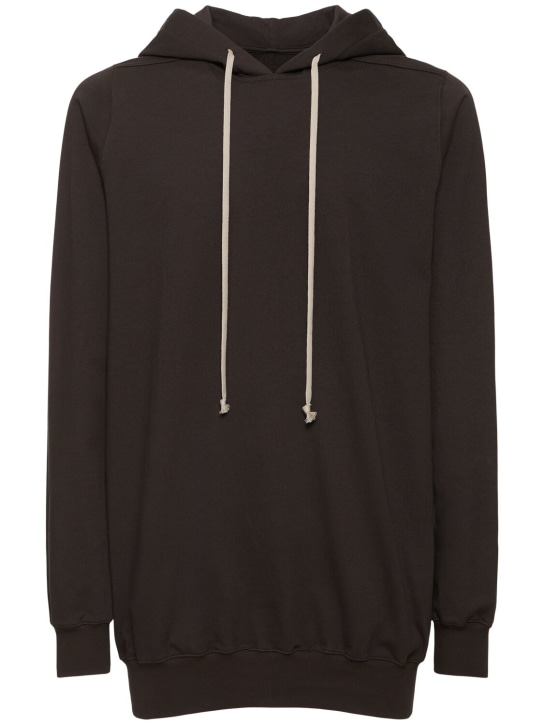 Rick Owens: Hoodie cotton jersey sweatshirt - Dust - men_0 | Luisa Via Roma