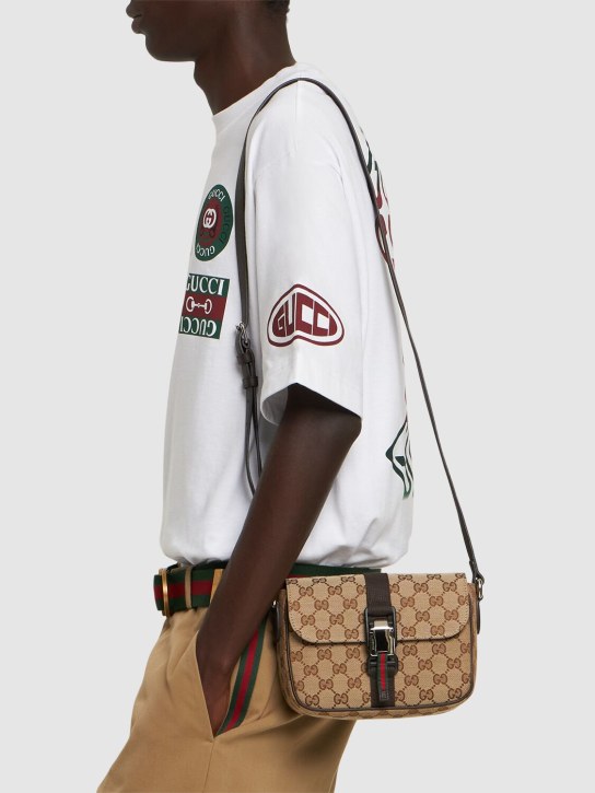 Gucci: New original GG crossbody bag - Beige/Brown - men_1 | Luisa Via Roma