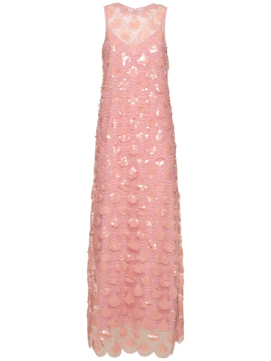 Rotate: Embellished sleeveless maxi dress - Pink/Multi - women_0 | Luisa Via Roma