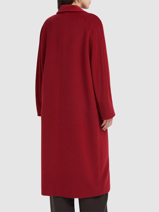 Max Mara: Ticino beaver double breasted coat - Red - women_3 | Luisa Via Roma