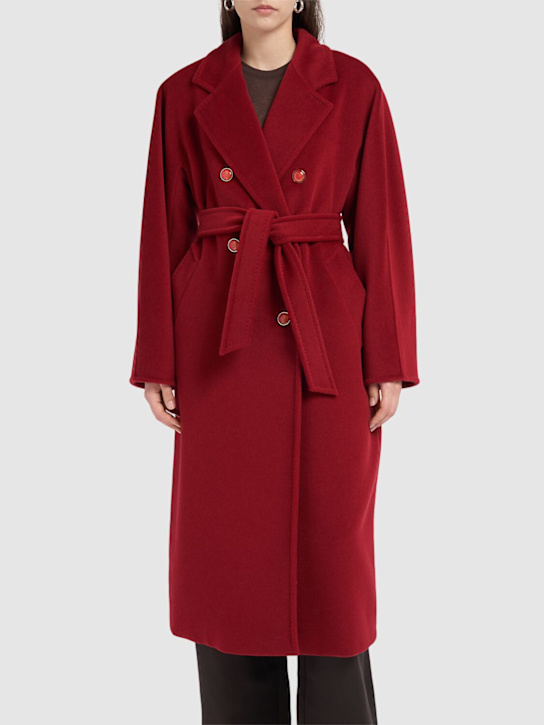 Max Mara: Ticino beaver double breasted coat - Red - women_2 | Luisa Via Roma