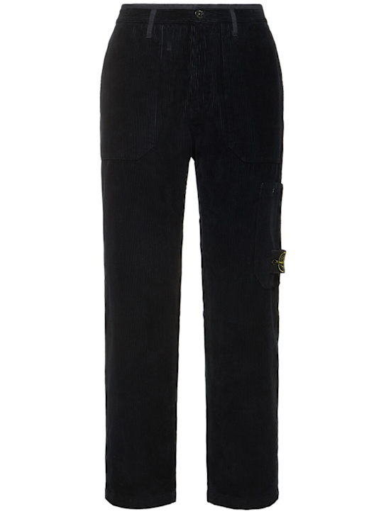 Stone Island: Cotton regular pants - men_0 | Luisa Via Roma
