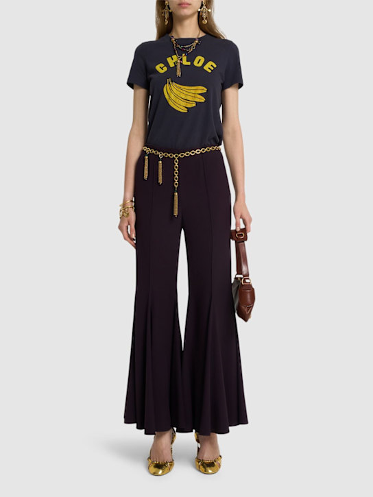 Chloé: Logo jersey t-shirt - women_1 | Luisa Via Roma