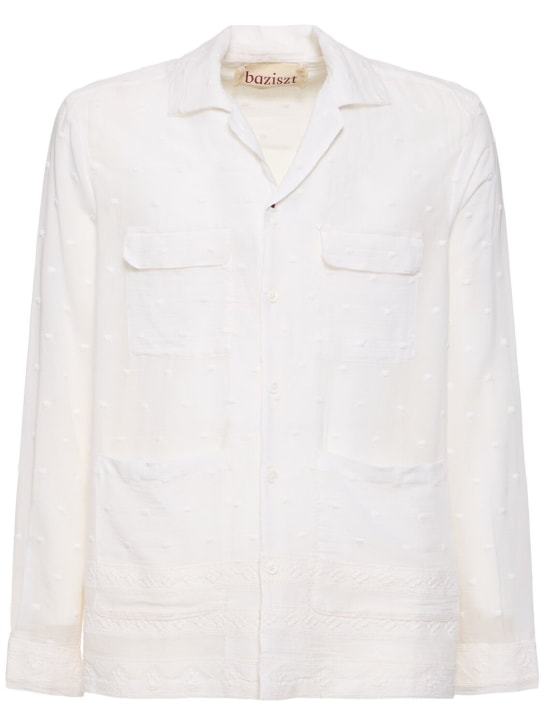 Baziszt: Talilo viscose shirt - White - men_0 | Luisa Via Roma