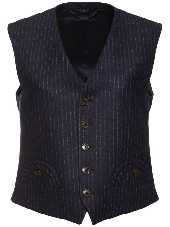Blazé Milano: Lady Maud Feral pinstriped wool vest - women_0 | Luisa Via Roma