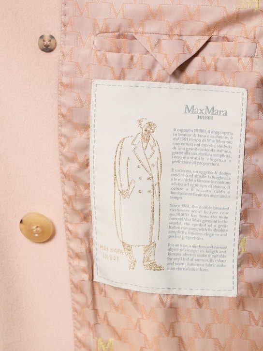 Max Mara: Madame wool double breast long coat - women_5 | Luisa Via Roma