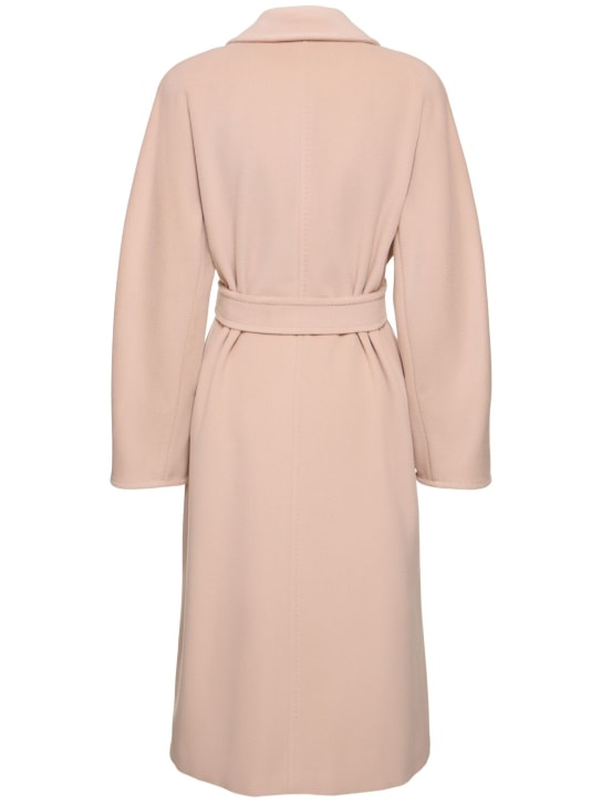 Max Mara: Madame wool double breast long coat - women_4 | Luisa Via Roma