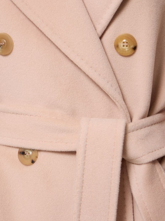 Max Mara: Madame wool double breast long coat - women_3 | Luisa Via Roma