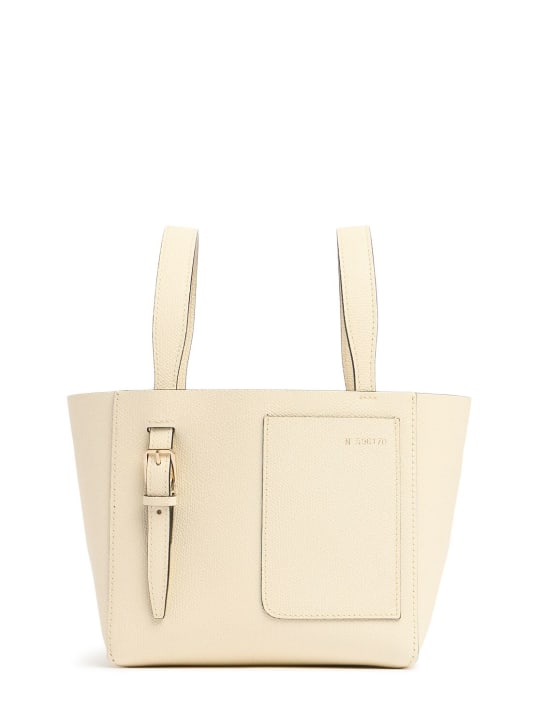 Valextra: Mini Bucket leather top handle bag - women_0 | Luisa Via Roma