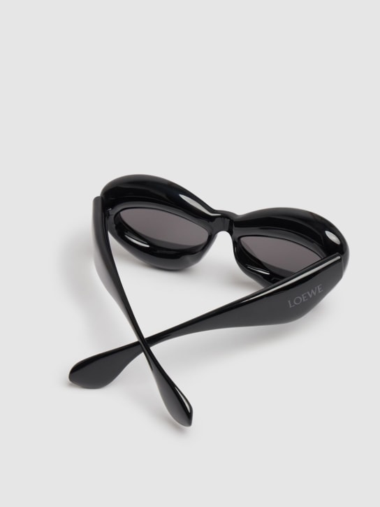Loewe: Inflated cat-eye sunglasses - Black/Smoke - men_3 | Luisa Via Roma