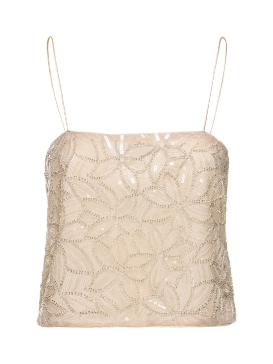 Rotate: Embellished mini top - Silver - women_0 | Luisa Via Roma