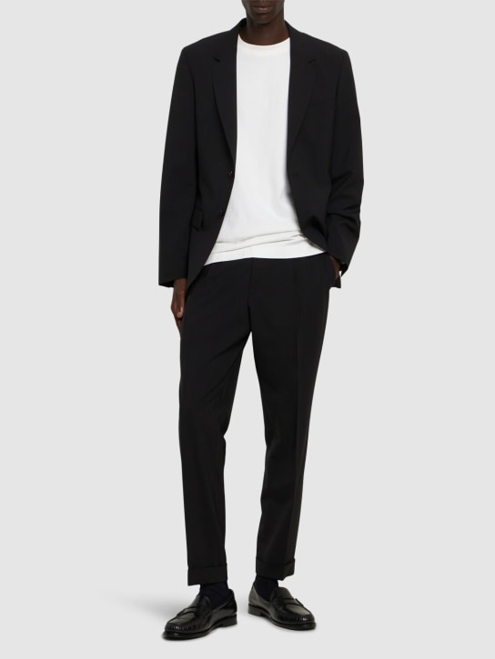 Boss: Houston single breast wool blend blazer - men_1 | Luisa Via Roma