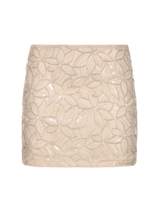 Rotate: Embellished mini skirt - Silver - women_0 | Luisa Via Roma