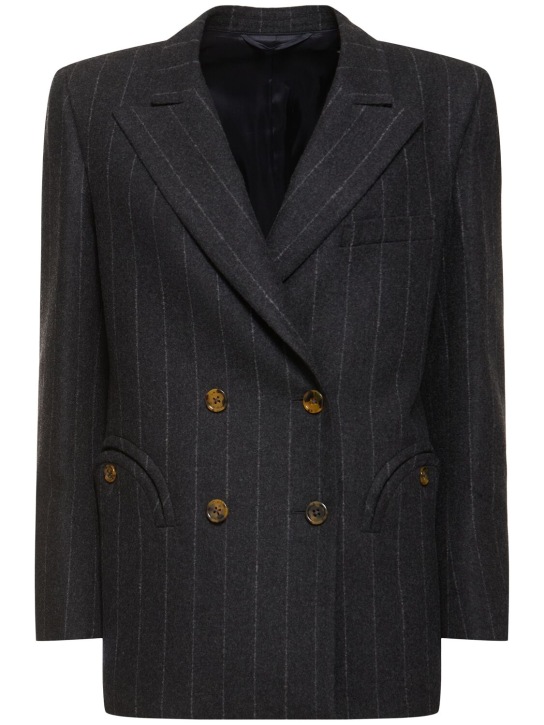Blazé Milano: Ferien Everynight pinstriped wool jacket - women_0 | Luisa Via Roma