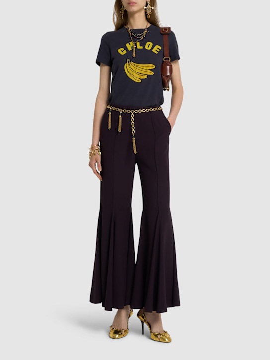 Chloé: High rise flared pants - women_1 | Luisa Via Roma