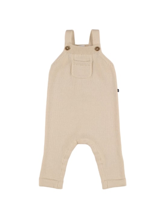 Petit Bateau: Salopette en coton mélangé - Beige - kids-boys_0 | Luisa Via Roma