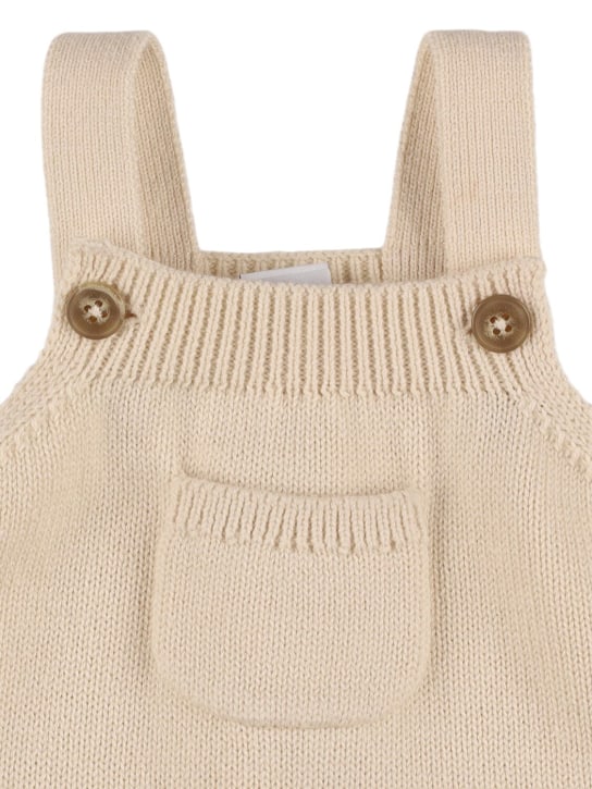 Petit Bateau: Salopette en coton mélangé - Beige - kids-boys_1 | Luisa Via Roma