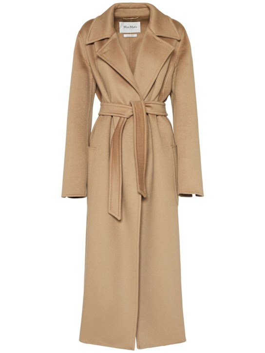 Max Mara: Artur belted cashmere coat - Camel - women_0 | Luisa Via Roma
