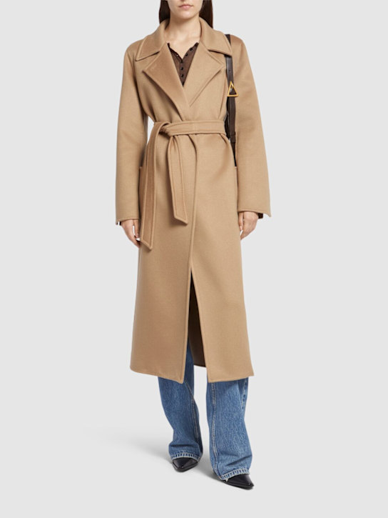 Max Mara: Artur belted cashmere coat - Camel - women_1 | Luisa Via Roma