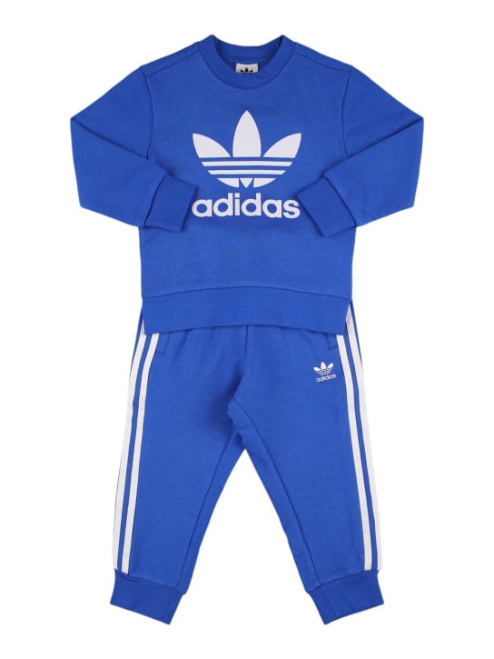 adidas Originals: Felpa e pantaloni in misto cotone - Blu - kids-girls_0 | Luisa Via Roma