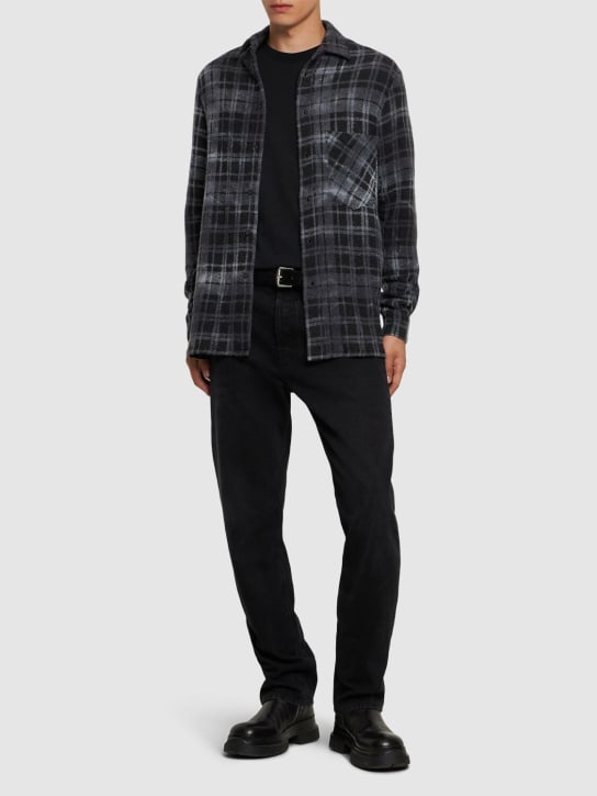 Giorgio Brato: Camisa de cashmere - Negro/Gris - men_1 | Luisa Via Roma