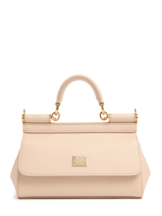 Dolce&Gabbana: Small Sicily Elongated dauphine bag - Rosa Carne 1 - women_0 | Luisa Via Roma