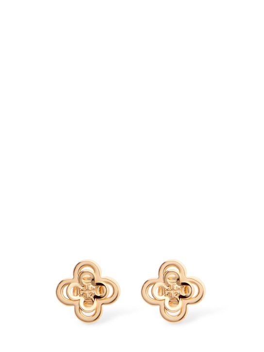 Tory Burch: Kira clover stacked stud earrings - women_0 | Luisa Via Roma