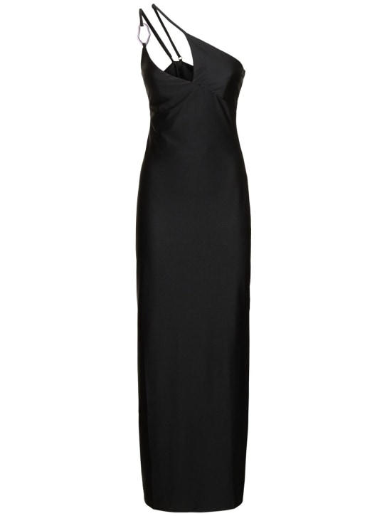 Baobab: Maca one shoulder maxi dress - Black - women_0 | Luisa Via Roma