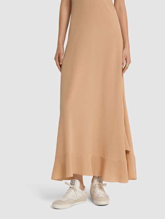 Chloé: Kick lace-up leather low top sneakers - women_1 | Luisa Via Roma