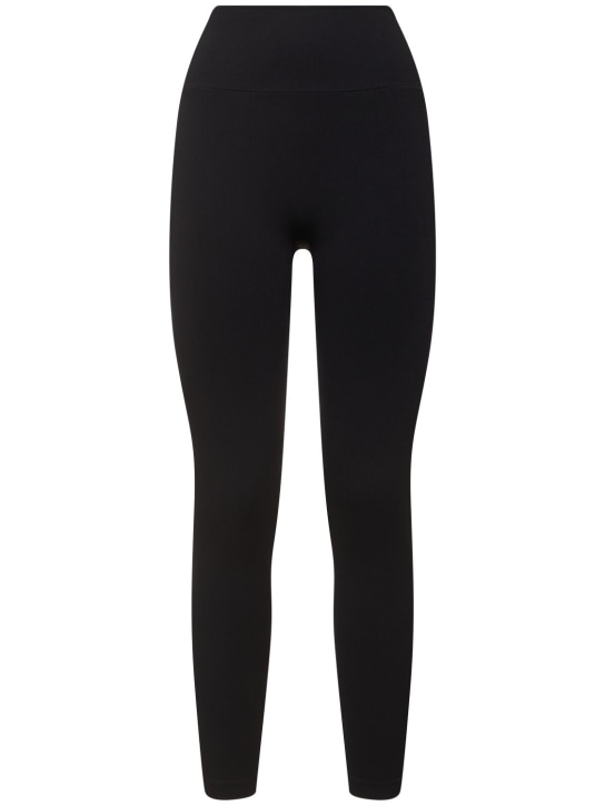 Wolford: Push-up stretch tech leggings - Black - women_0 | Luisa Via Roma