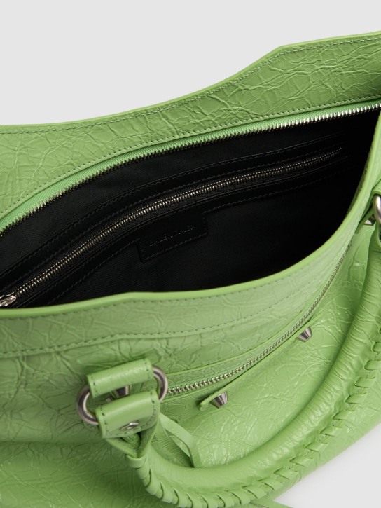 Balenciaga: Medium Le City Arena leather bag - Vert - men_5 | Luisa Via Roma