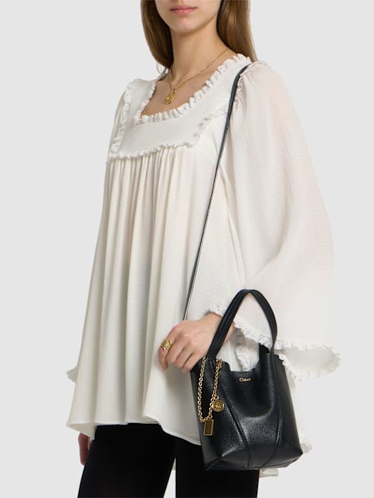 Chloé: Small Chloe Spin grain leather bag - women_1 | Luisa Via Roma