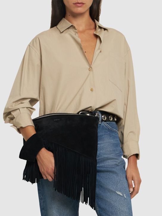 Isabel Marant: Faro suede clutch - women_1 | Luisa Via Roma