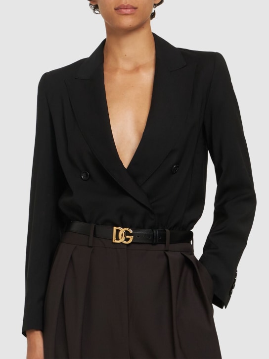 Dolce&Gabbana: 2.5cm DG iconic baroque leather belt - women_1 | Luisa Via Roma