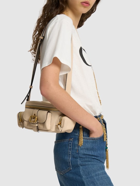 Chloé: Small Camera shiny leather bag - Sweet Beige - women_1 | Luisa Via Roma