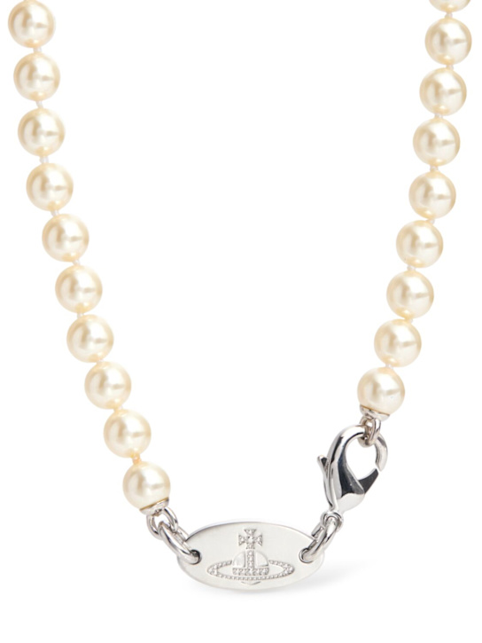 Vivienne Westwood: Man Stuart faux pearl necklace - men_0 | Luisa Via Roma