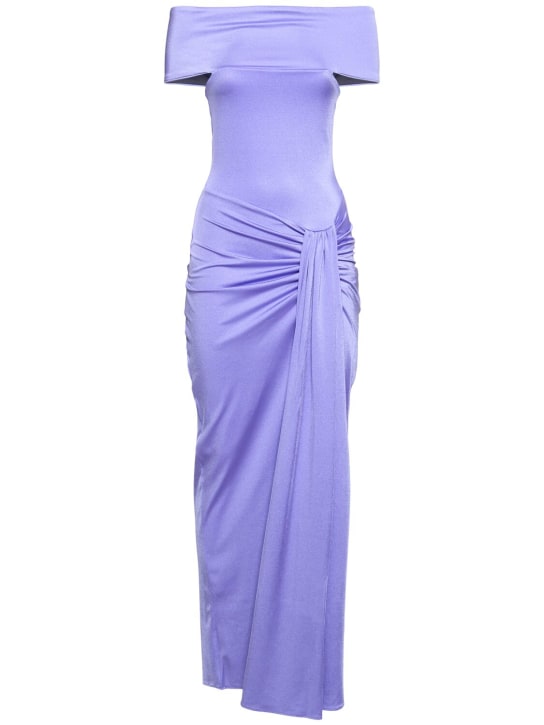 Baobab: Rene off-the-shoulder maxi dress - Purple - women_0 | Luisa Via Roma