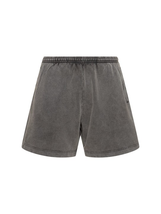 Acne Studios: Vintage-Sweatshorts aus Baumwolle „Rego“ - Schwarz - men_0 | Luisa Via Roma