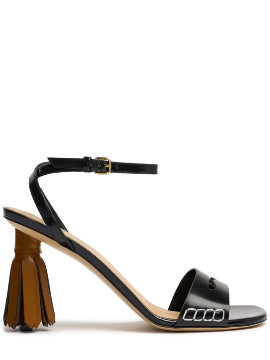 JW Anderson: 95mm Tassel leather sandals - women_0 | Luisa Via Roma