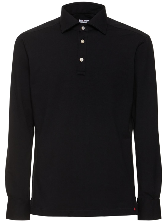 Kiton: Polo Positano in misto cotone - Nero - men_0 | Luisa Via Roma