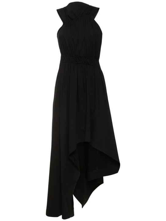 Alexander McQueen: Kleid aus Baumwolljersey - Schwarz - women_0 | Luisa Via Roma