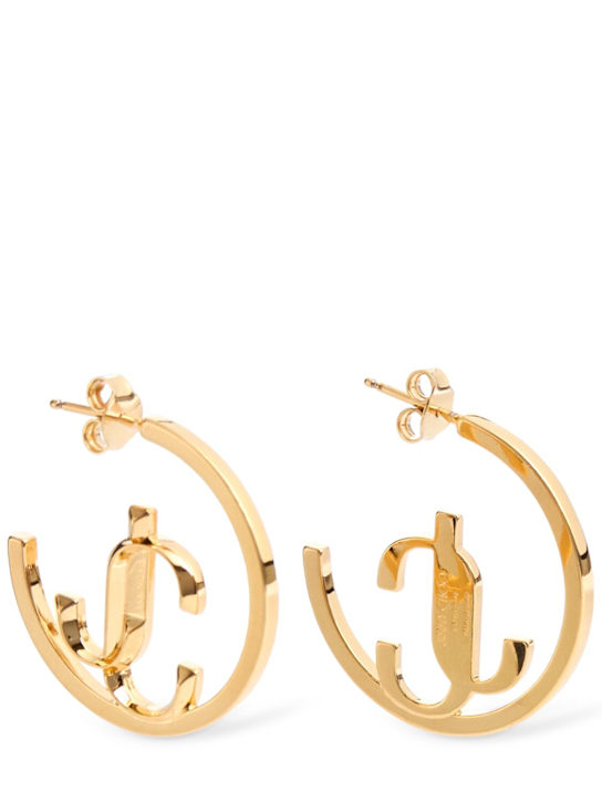 Jimmy Choo: JC monogram hoop earrings - women_0 | Luisa Via Roma