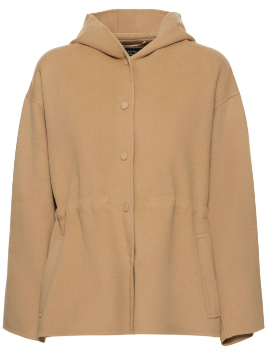 Weekend Max Mara: Manteau court en laine à capuche Gennaio - Beige - women_0 | Luisa Via Roma